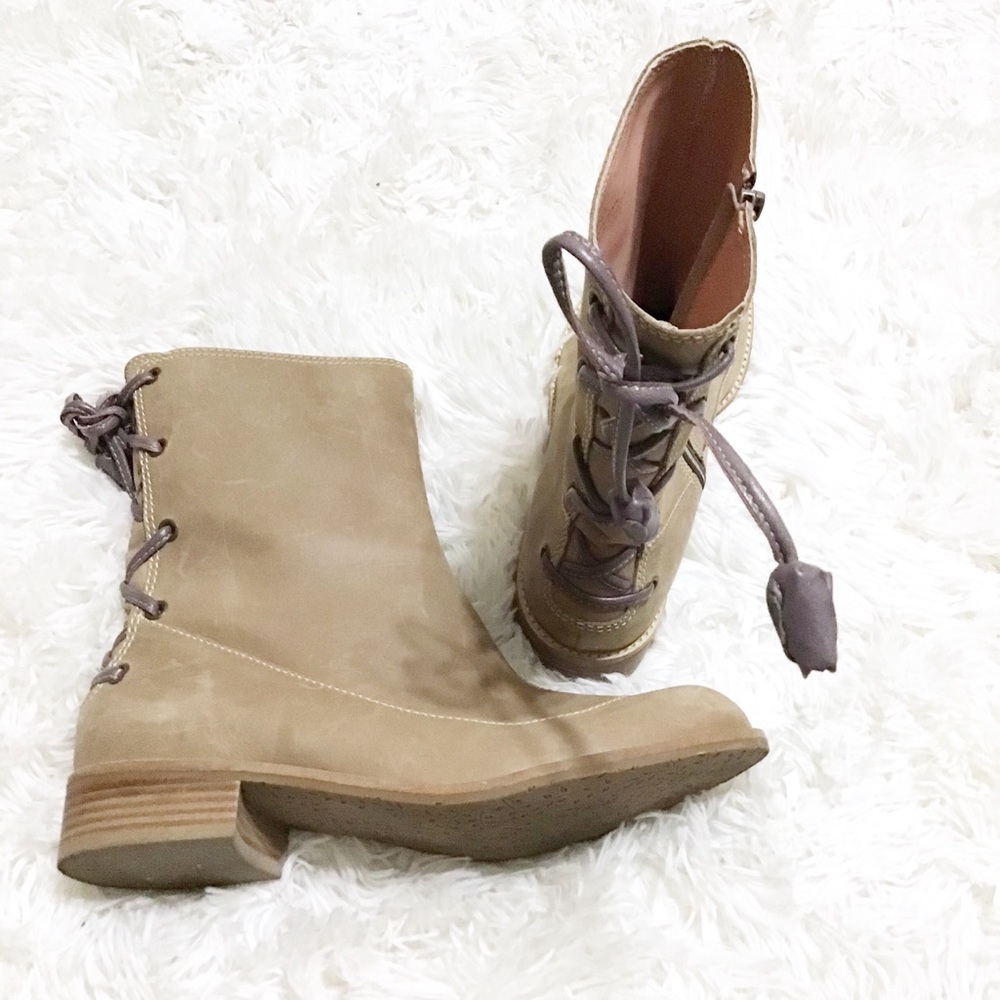 Anthropologie | Miss Albright Corset Back Booties